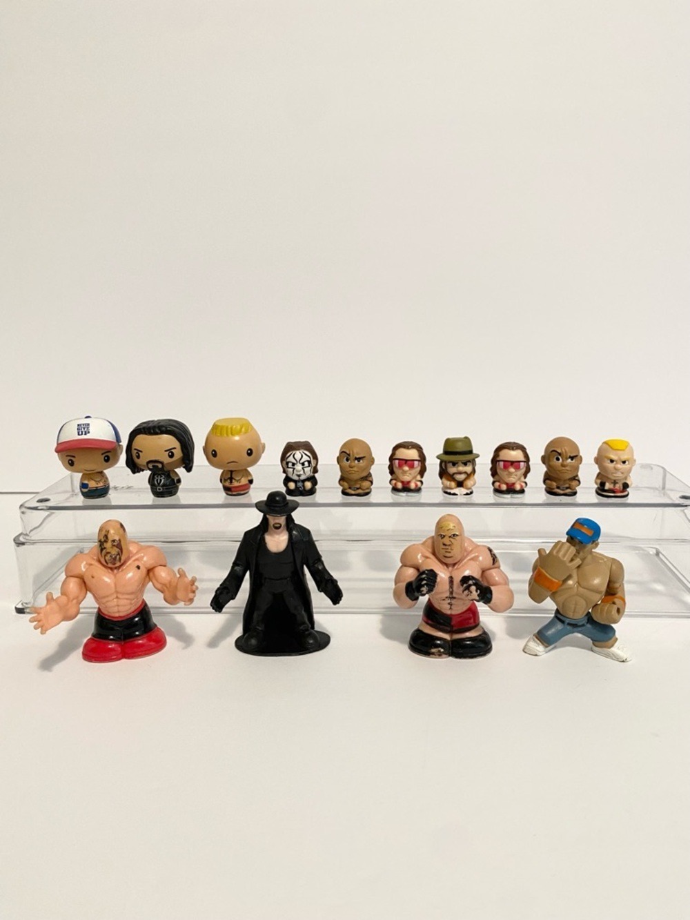 WWE Wrestling Action Figure Lot Teenymates Pint Size Heros Rumblers Toy Bundle